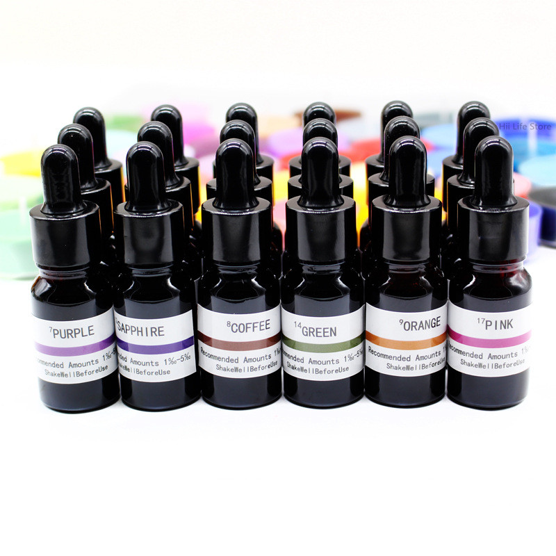 Beeswax Taper Candle - 10ml Pewarna Lilin Cair Konsentrasi Tinggi
