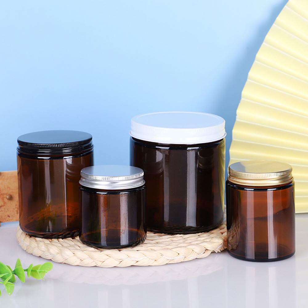 Amber Jar Candle - 250ml cangkir lilin kaca bentuk bulat