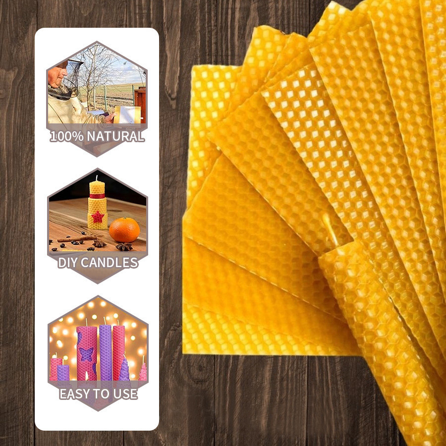 Beeswax Taper Candle - Lilin Lilin Lebah Bentuk Kerucut Desain