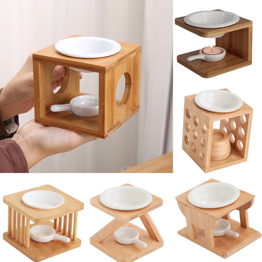 Ceramic Oil Burner - Pembakar minyak esensial dari kayu dengan