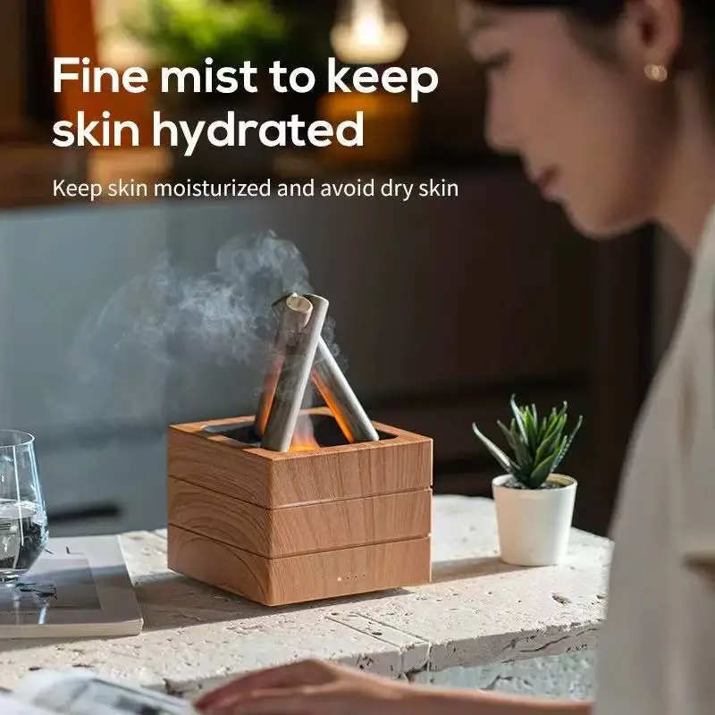 Home Fragrance Leather Diffuser - Pelembap Udara Diffuser Minyak Esensial Api