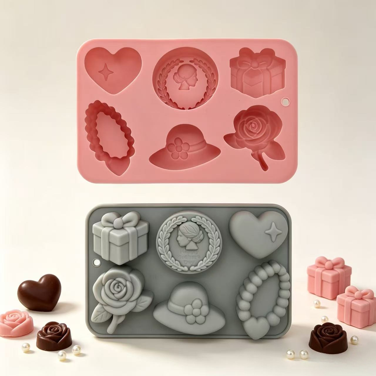 Home Fragrance Rose - Cetakan Silikon 6 Lubang Bentuk Topi