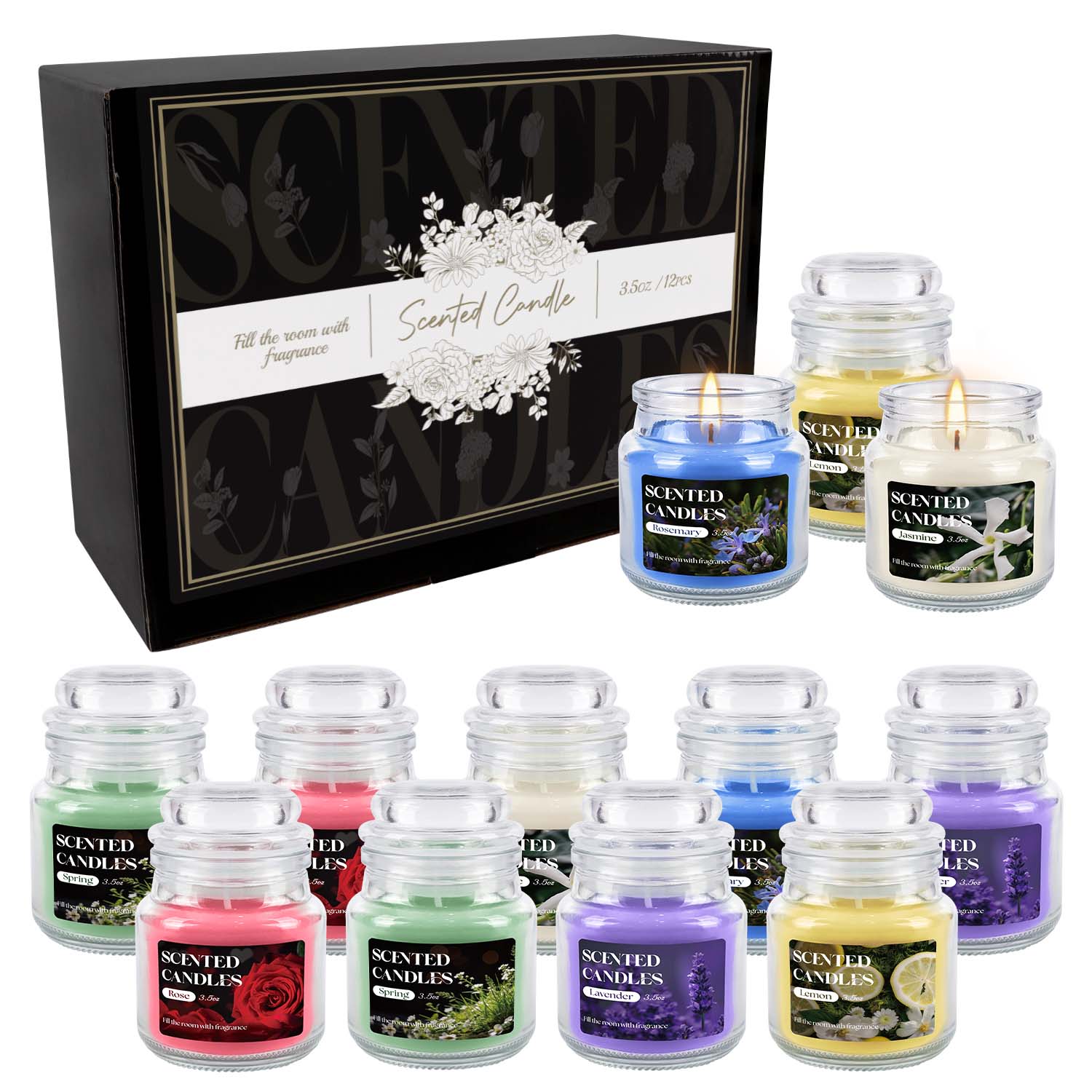 Fragrance Your Home - 12 buah lilin beraroma tutup botol