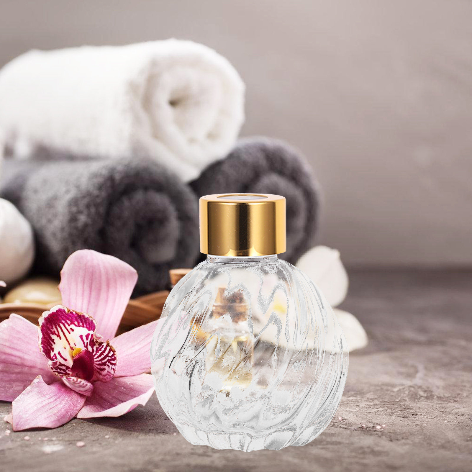 Home Fragrance Leather Diffuser - 2 Buah Botol Diffuser Aroma Kaca