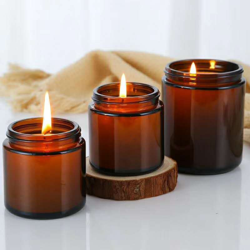Amber Jar Candle - 6 buah Stoples Lilin Kaca Amber