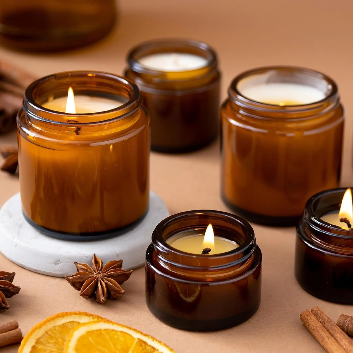 Stoples Lilin Kaca, Stoples Ka - Amber Jar Candle ulasan dan harga