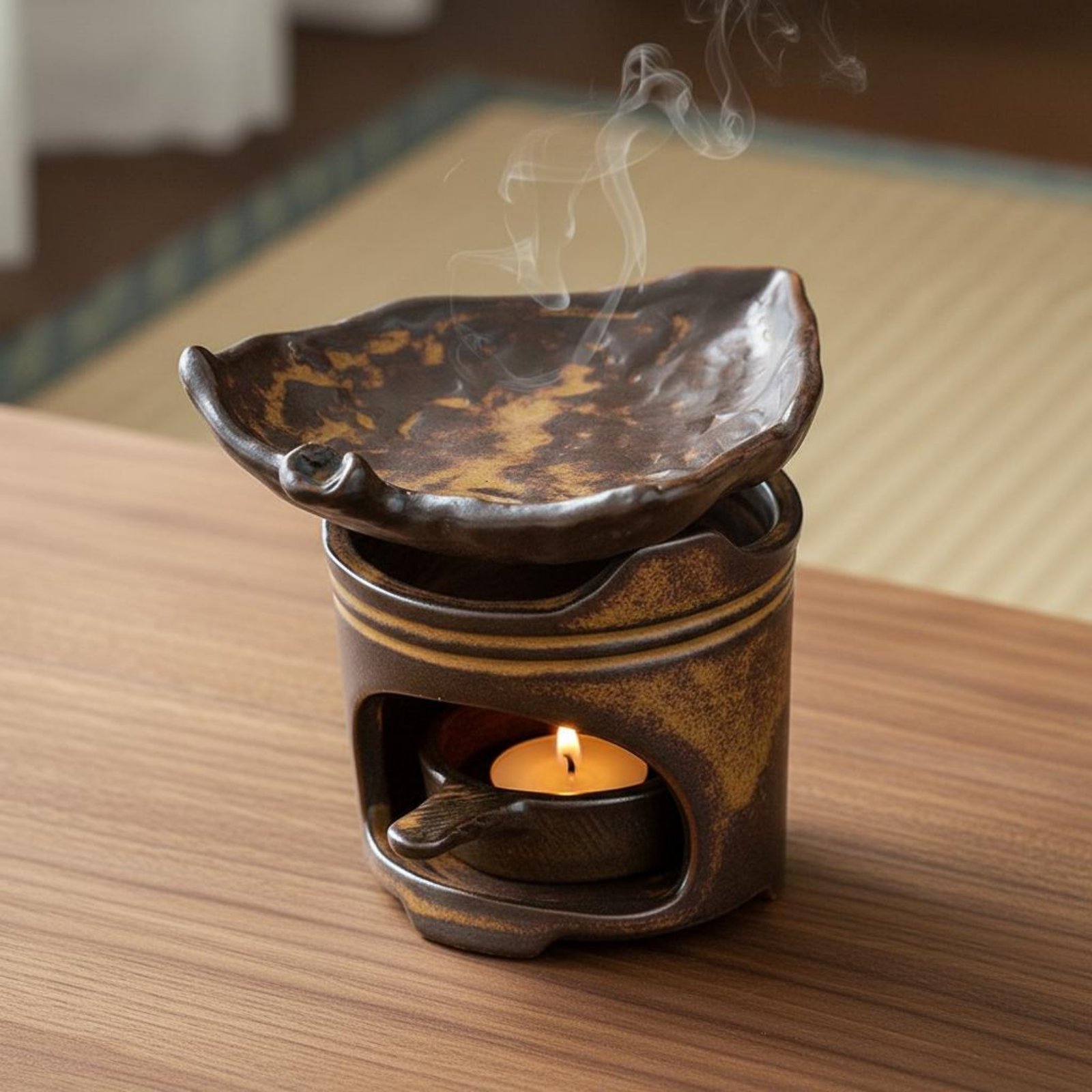 Pemanas Aroma Lilin Desain Ter - Ceramic Oil Burner ulasan dan harga
