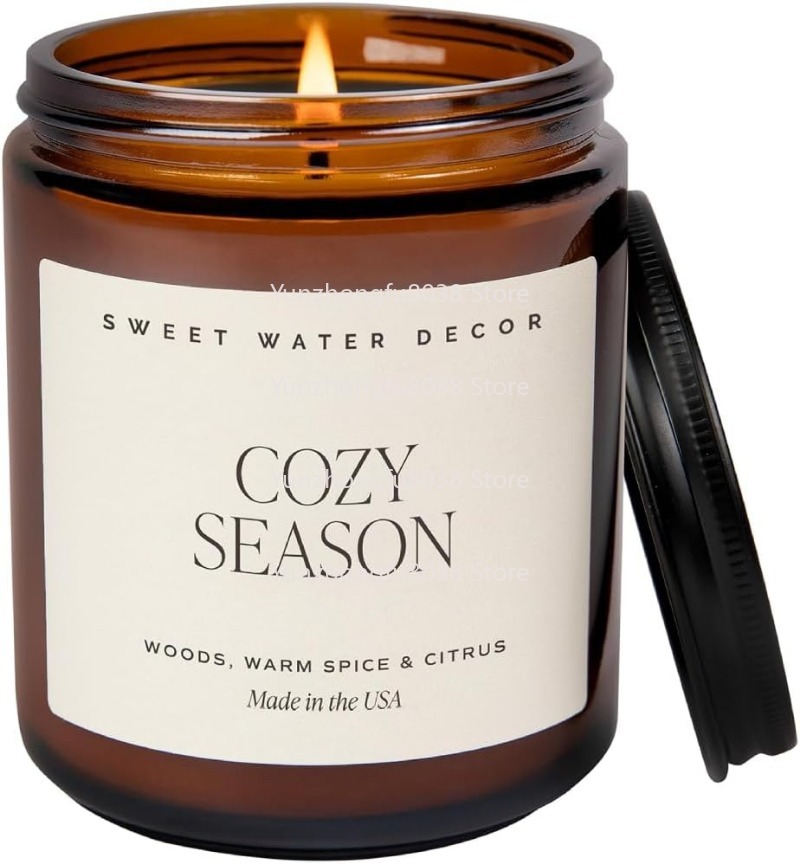 Lilin Kedelai dengan Aroma Rem - Amber Jar Candle ulasan dan harga
