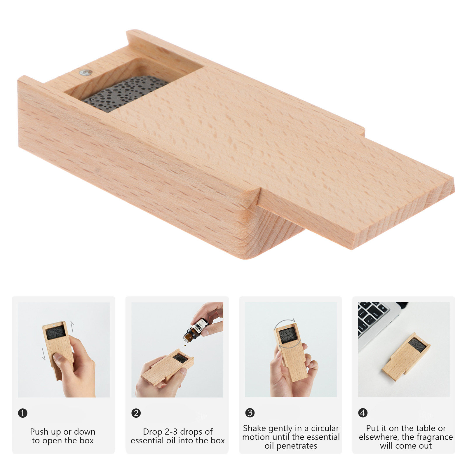 1Set Diffuser Kayu Beech Premi - Home Fragrance Leather Diffuser ulasan dan harga