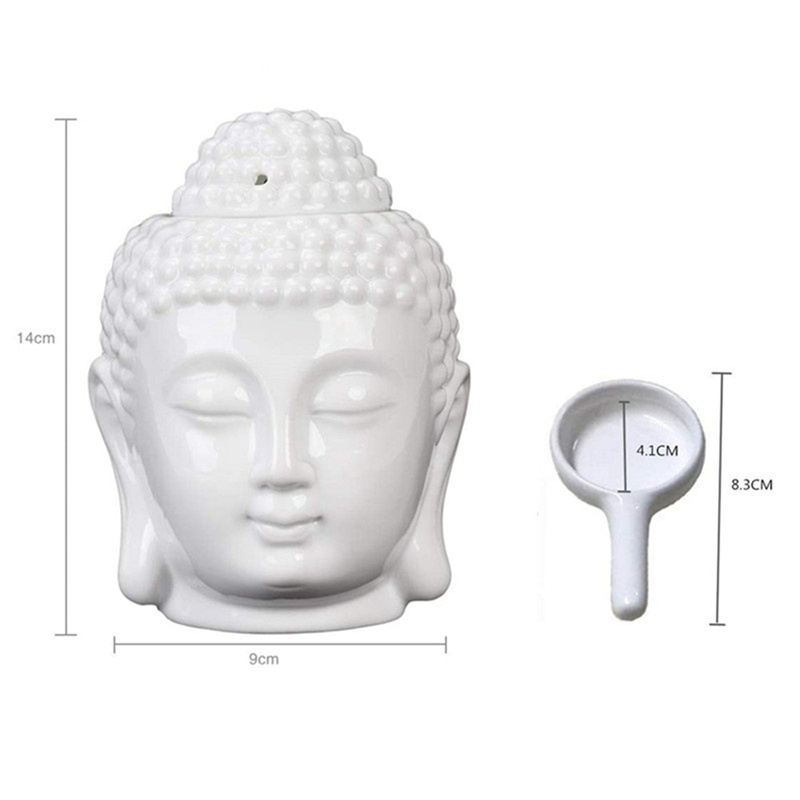 Lampu aromaterapi kepala Buddh - Ceramic Oil Burner ulasan dan harga
