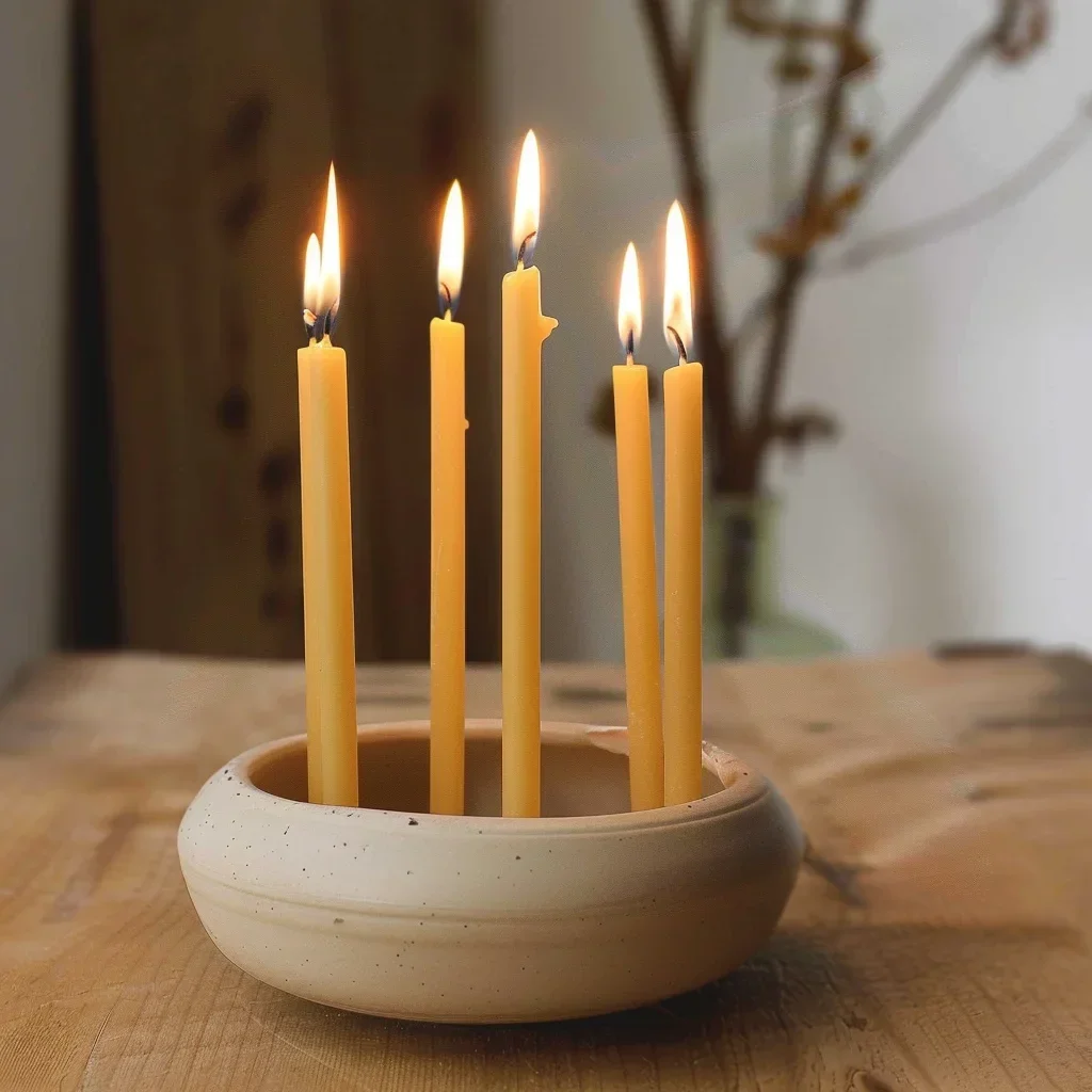 25 buah/1 Pak lilin Hanukkah l - Beeswax Taper Candle ulasan dan harga