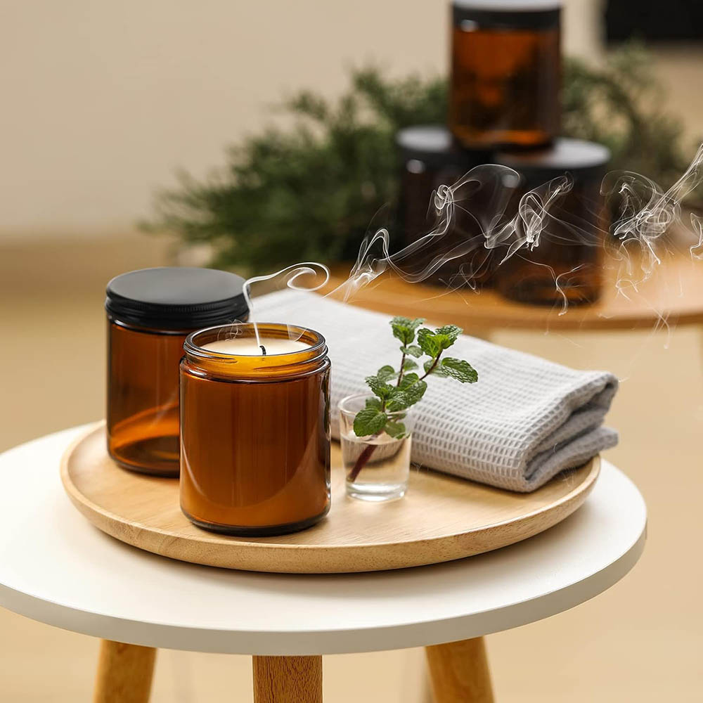 Stoples Kaca Amber 8oz dengan  - Amber Jar Candle ulasan dan harga