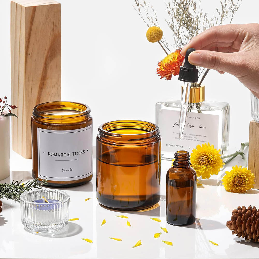 Stoples Kaca Amber 8oz dengan  - Amber Jar Candle ulasan dan harga