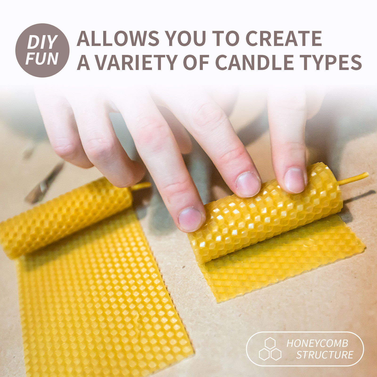 10/20/30 Buah Lembaran Lilin L - Beeswax Taper Candle ulasan dan harga