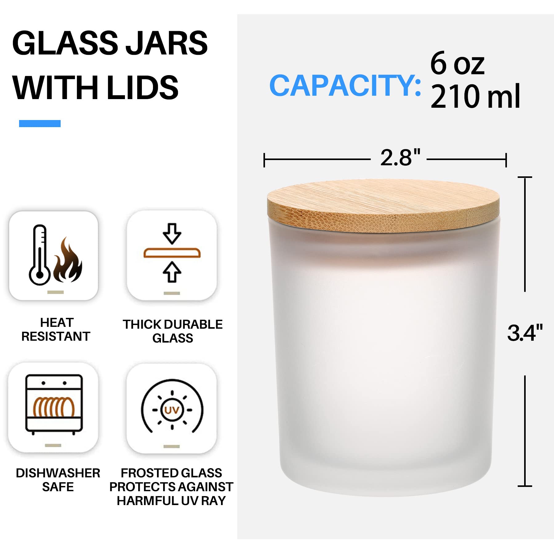 6 pak 6OZ stoples lilin kaca A - Amber Jar Candle ulasan dan harga