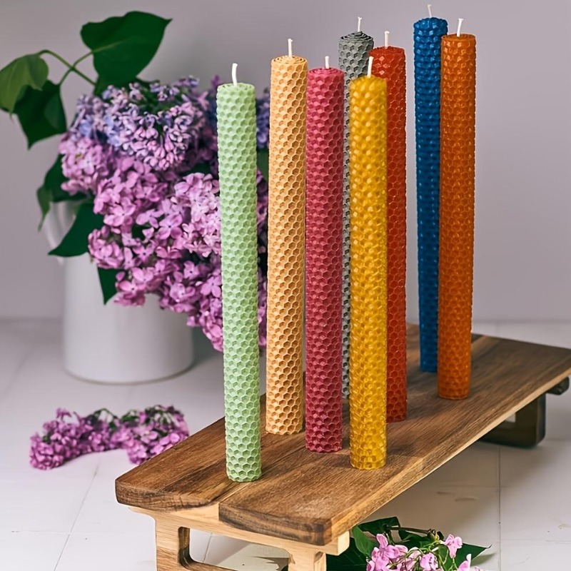 18/27 Lilin Runcing Tipis dari - Beeswax Taper Candle ulasan dan harga