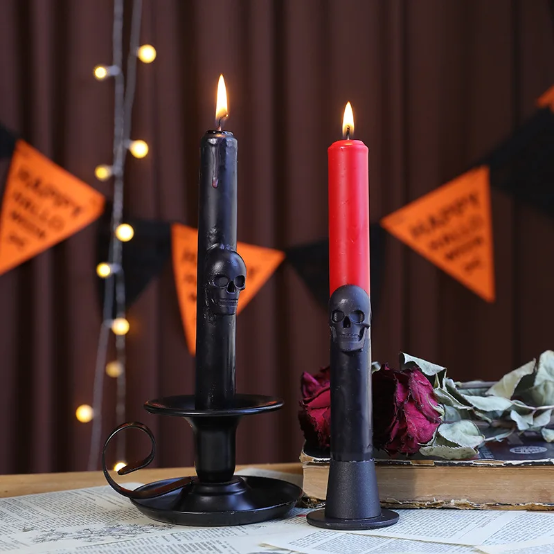 Lilin Lancip Tengkorak Gotik L - Beeswax Taper Candle ulasan dan harga