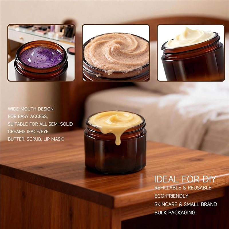 Untuk Kosmetik Buatan Sendiri, - Amber Jar Candle ulasan dan harga