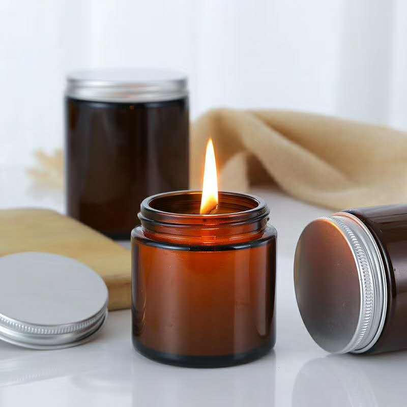 6 buah Stoples Lilin Kaca Ambe - Amber Jar Candle ulasan dan harga