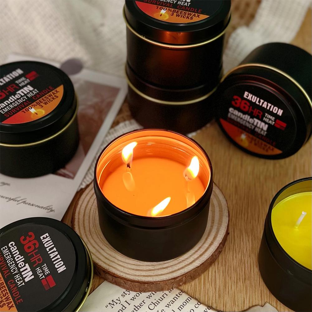 Lilin Darurat 36 Jam 3 Sumbu L - Beeswax Taper Candle ulasan dan harga
